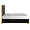 LUCILLE-78'' BED-BLACK/GOLD