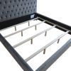 LUCILLE-78'' BED-GREY/SILVER