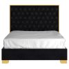 LUCILLE-60'' BED-BLACK/GOLD