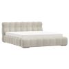 PASHA-78" PLATFORM BED-BEIGE PEARL