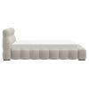 PASHA-60" PLATFORM BED-BEIGE PEARL