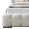 PASHA-60" PLATFORM BED-BEIGE PEARL