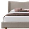 ISADORA-78" PLATFORM BED-DARK BEIGE