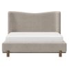 ISADORA-60" PLATFORM BED-DARK BEIGE