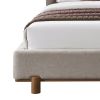 ISADORA-60" PLATFORM BED-DARK BEIGE