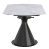 CALISTO-EXTENSION DINING TABLE-WHITE