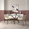 ROCCA-DINING TABLE, 40"dia-WALNUT