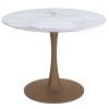 ZILO-DINING TABLE SMALL-AGED GOLD