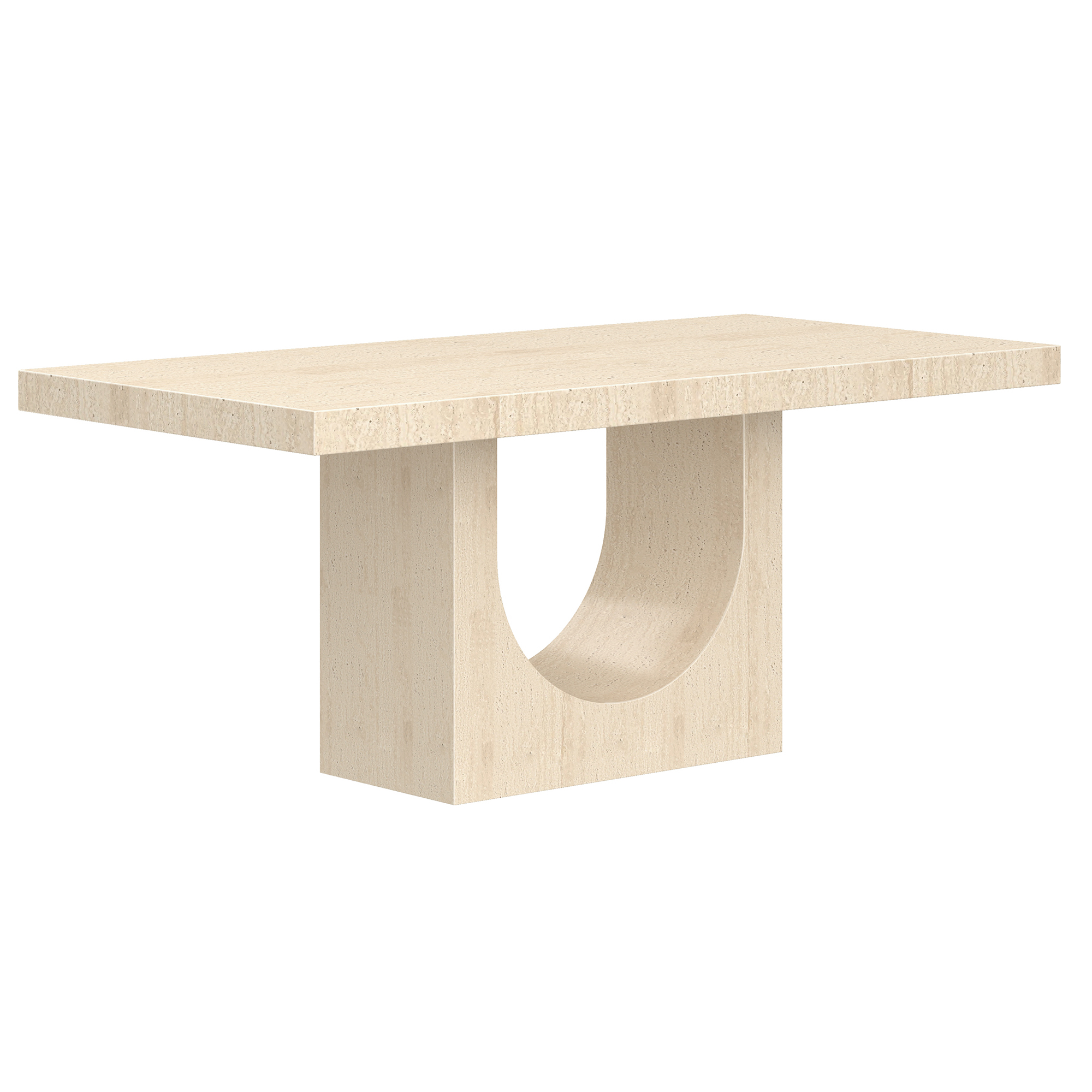 AURELIA-DINING TABLE-TRAVERTINE