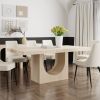 AURELIA-DINING TABLE-TRAVERTINE