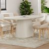 TOVAS-OVAL DINING TABLE-IVORY