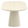 TOVAS-OVAL DINING TABLE-IVORY
