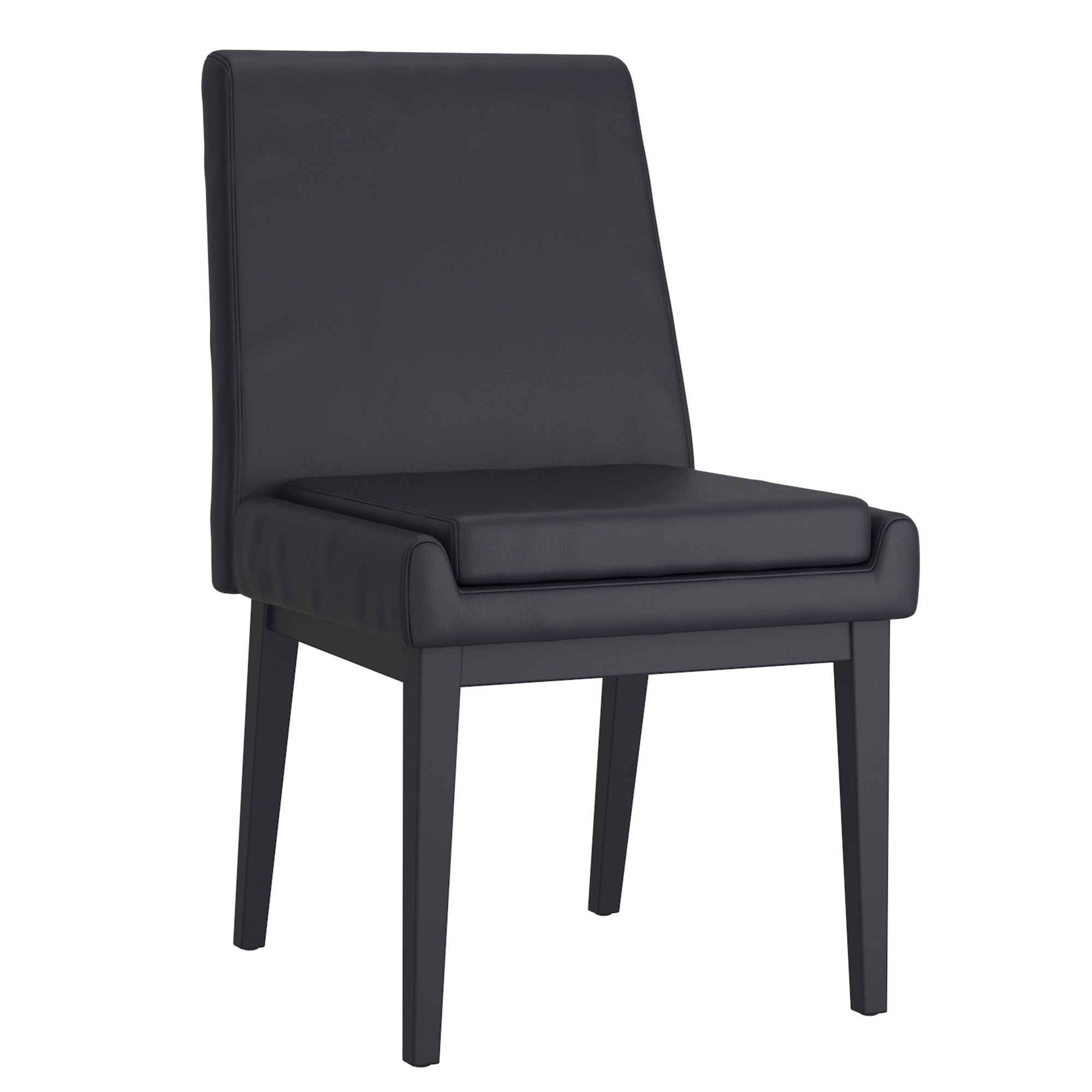 Cortez-Side Chair Pu-Black_Black