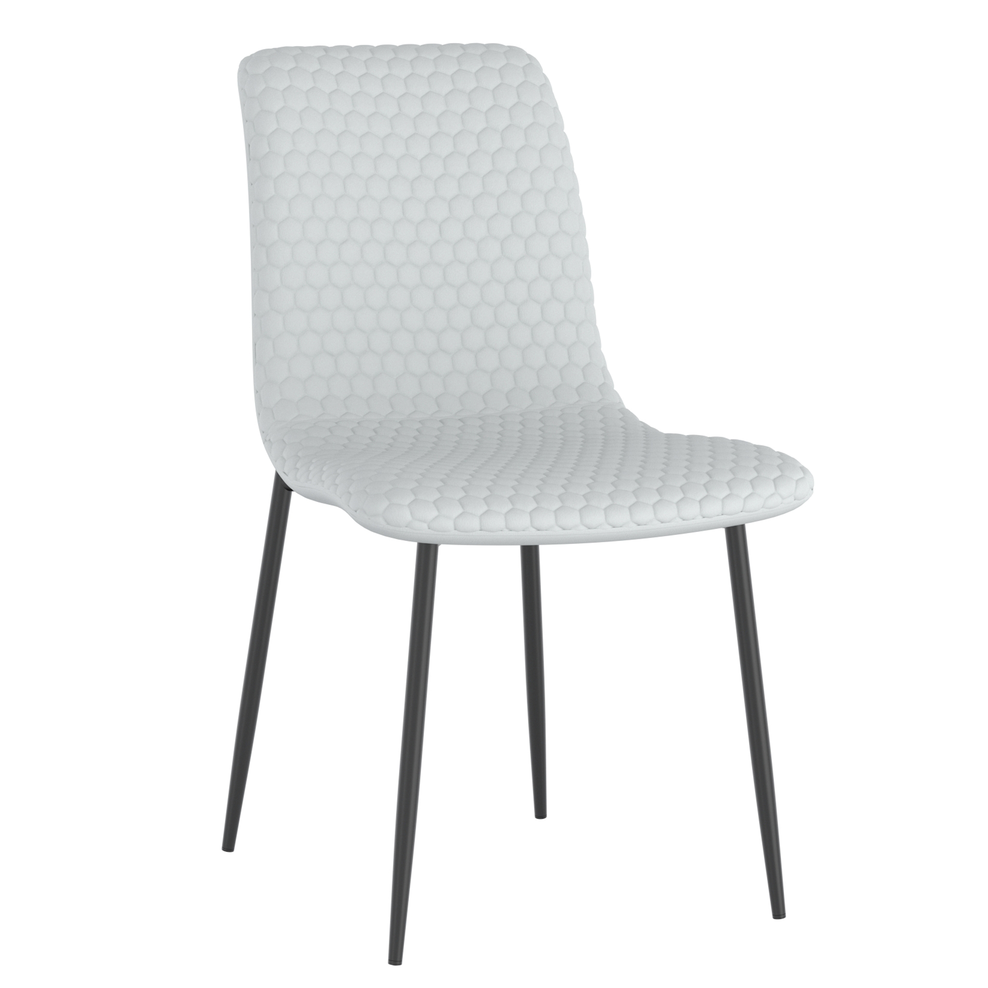 BRIXX-SIDE CHAIR-LIGHT GREY PU