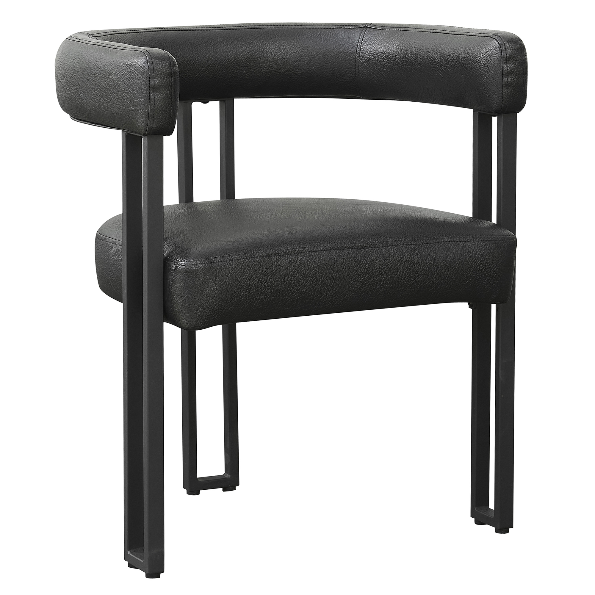 SCARLET-DINING CHAIR-PU BLACK
