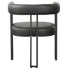 SCARLET-DINING CHAIR-PU BLACK