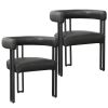 SCARLET-DINING CHAIR-PU BLACK