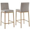 DIEGO-26" COUNTER STOOL-GREY/AGED GOLD