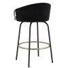 LAVO-26'' COUNTER STOOL-BLACK