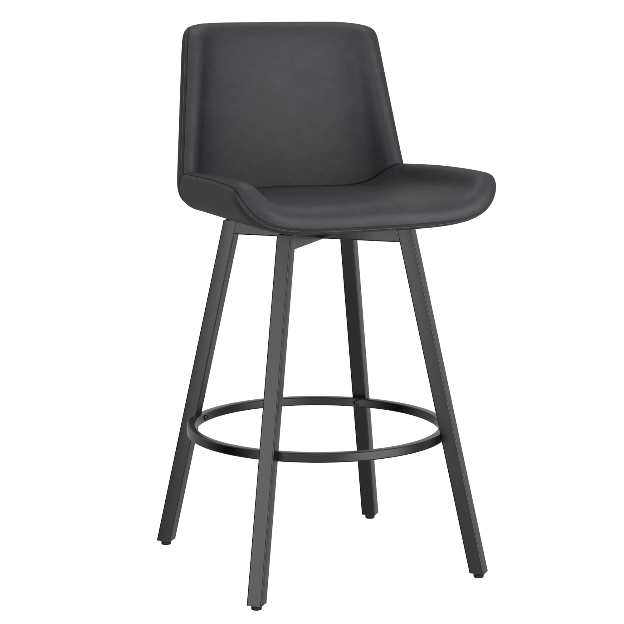 FERN-26'' COUNTER STOOL PU-CHARCOAL