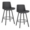 FERN-26'' COUNTER STOOL PU-CHARCOAL