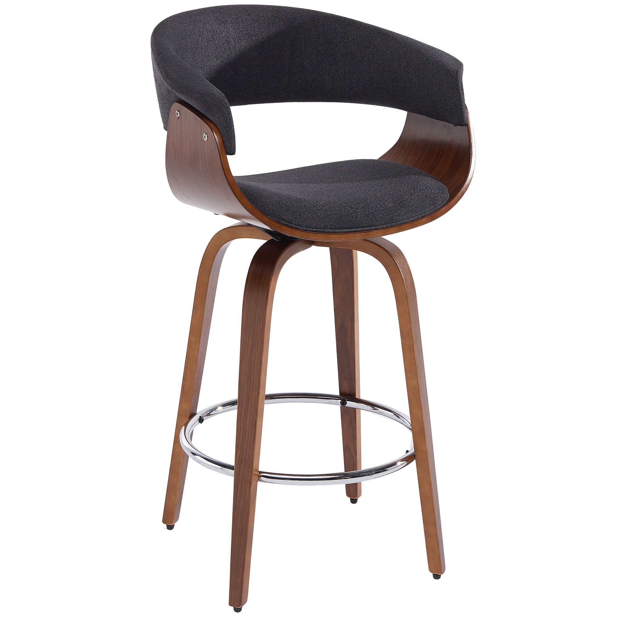 Holt-26" Counter Stool-Fabric Charcoal