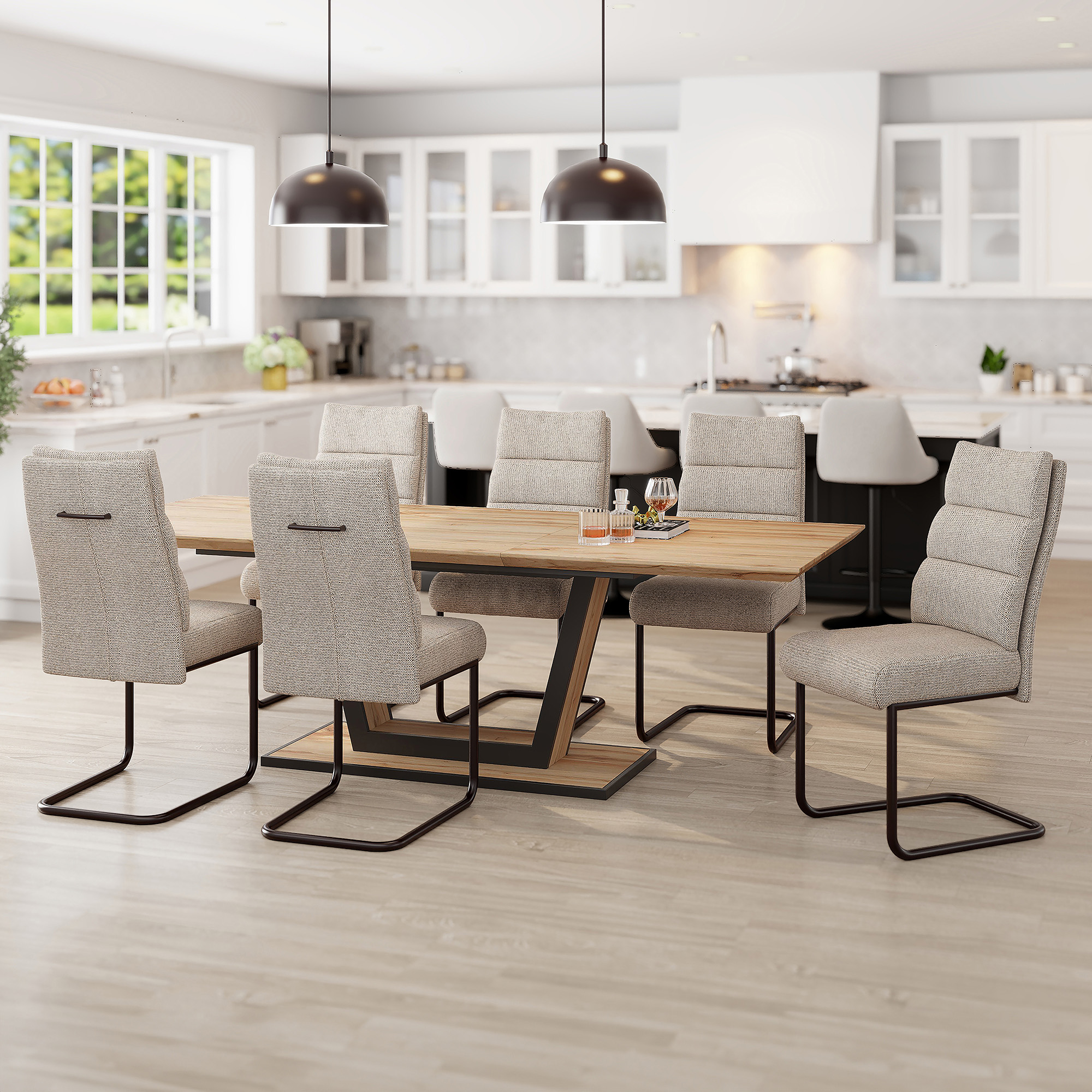 FORNA NAT_BRODI BEG-7PC DINING SET