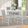 SAMUEL-5PC DINING SET-WHITEWASH