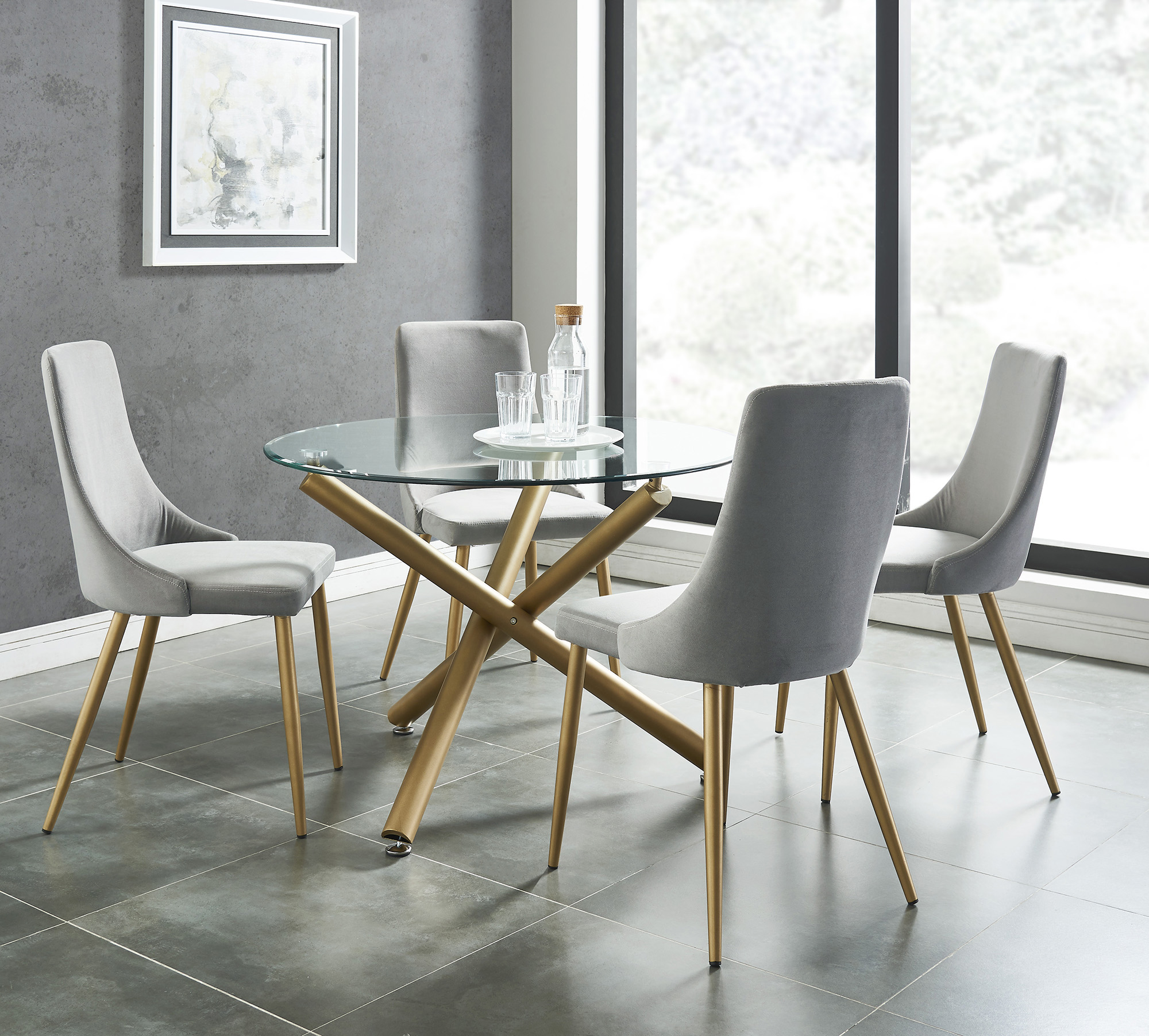 Carmilla Dining 5Pc Set-Chair Grey