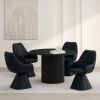 TOVAS RND BLK_CAPRESE BK-5PC DINING SET