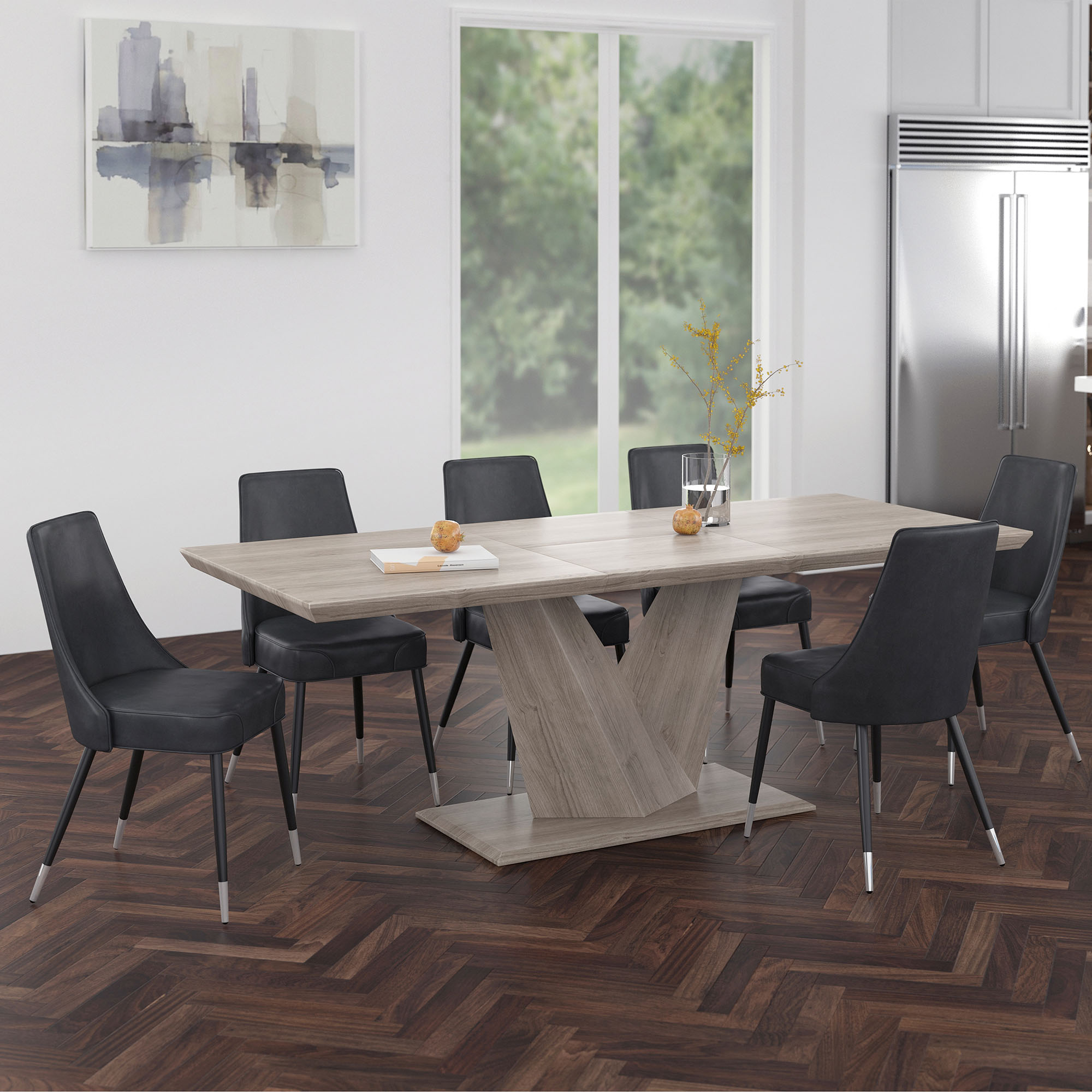 Eclipse Ok_Silvano Gy-7Pc Dining Set