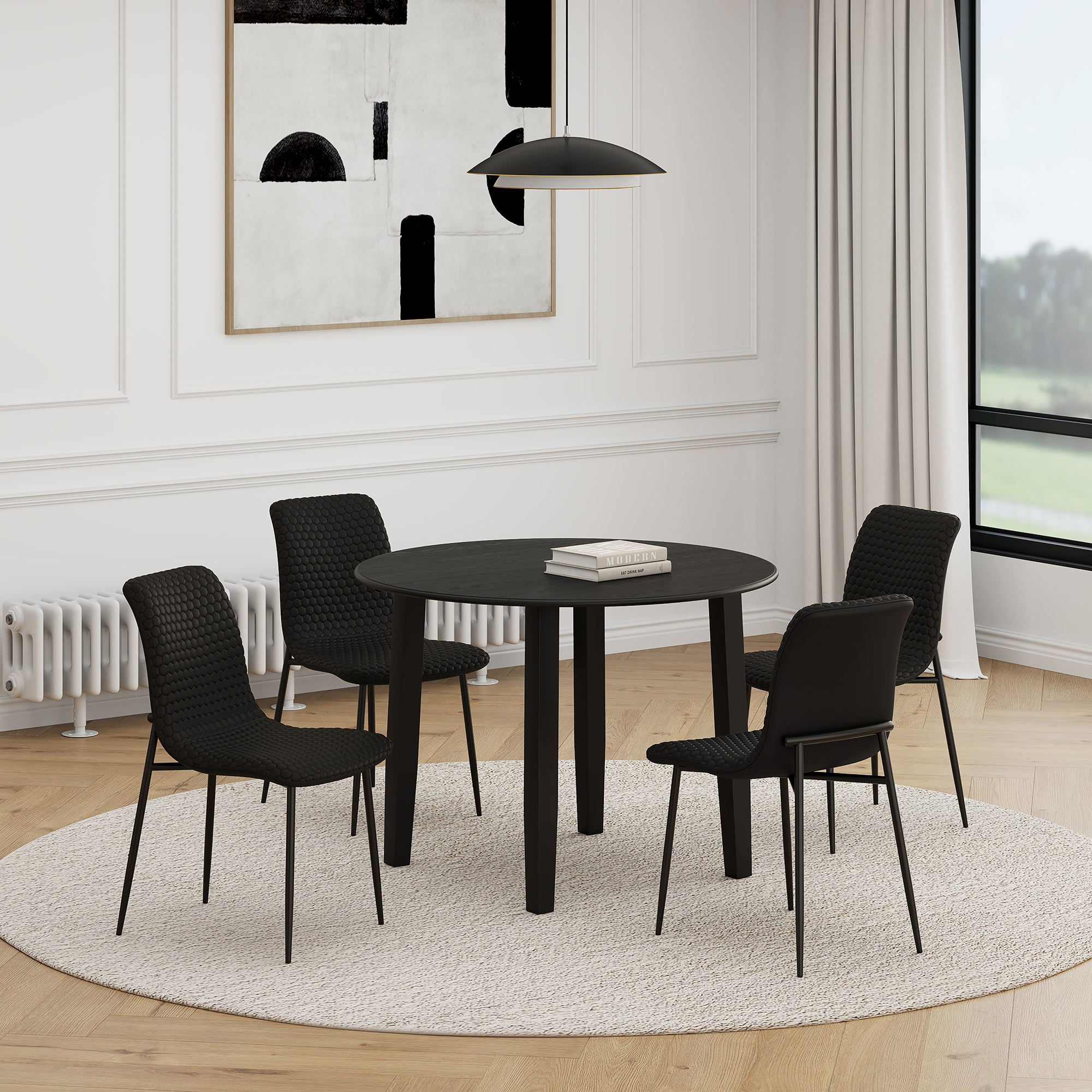 CONRAD BLK_BRIXX BLK-5PC DINING SET