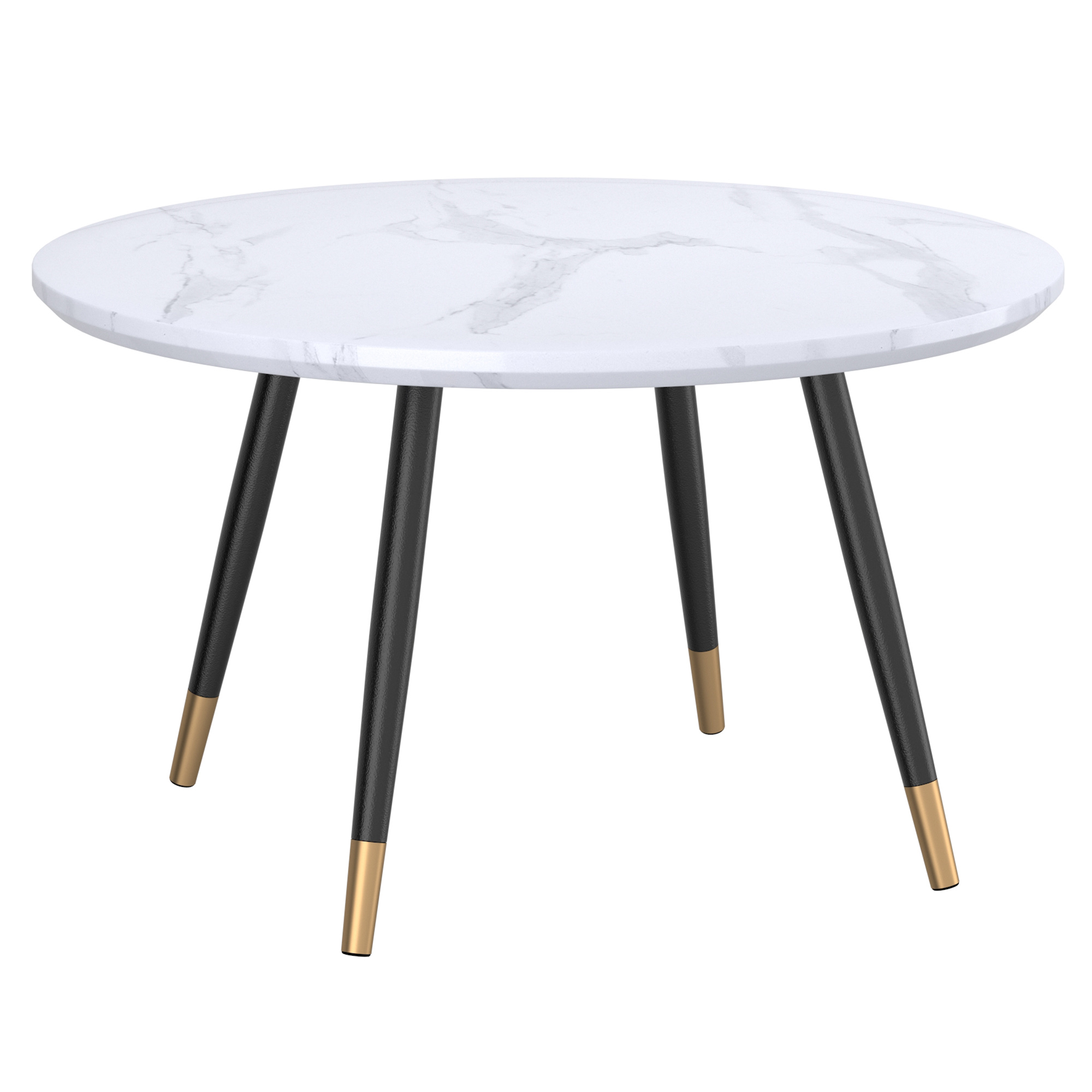 Emery-Round Coffee Table-White