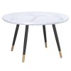 Emery-Round Coffee Table-White