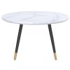 Emery-Round Coffee Table-White