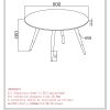 Emery-Round Coffee Table-White