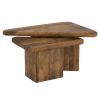 DRACO-2PC COFFEE TABLE-WALNUT