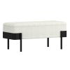 ODELL-STORAGE BENCH-IVORY