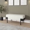 ODELL-STORAGE BENCH-IVORY