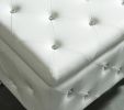 Monique-Sm Storage Ottoman-White Pu