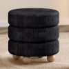 WILLO-ROUND OTTOMAN-BLACK