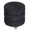 WILLO-ROUND OTTOMAN-BLACK