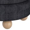 WILLO-ROUND OTTOMAN-BLACK