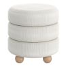 Willo-Round Ottoman-Ivory