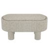 SEZRON-STORAGE OTTOMAN BENCH-WARM GREY