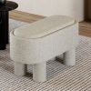 SEZRON-STORAGE OTTOMAN BENCH-WARM GREY