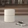 Novar-Round Swivel Ottoman-Cream