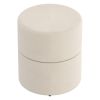 Novar-Round Swivel Ottoman-Cream