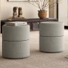 NOVAR-ROUND SWIVEL OTTOMAN-WARM GREY