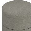 NOVAR-ROUND SWIVEL OTTOMAN-WARM GREY